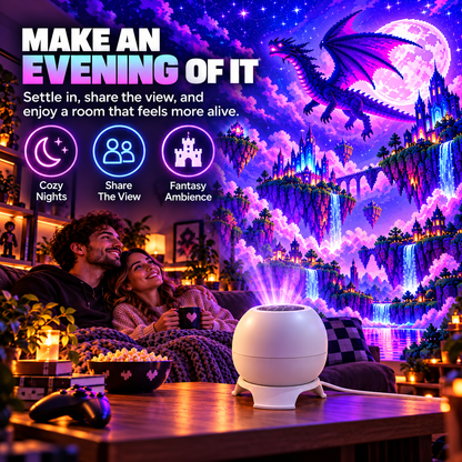 ✨ 50% OFF! Wall & Ceiling Pixel Projector Light for Cozy Game Nights
