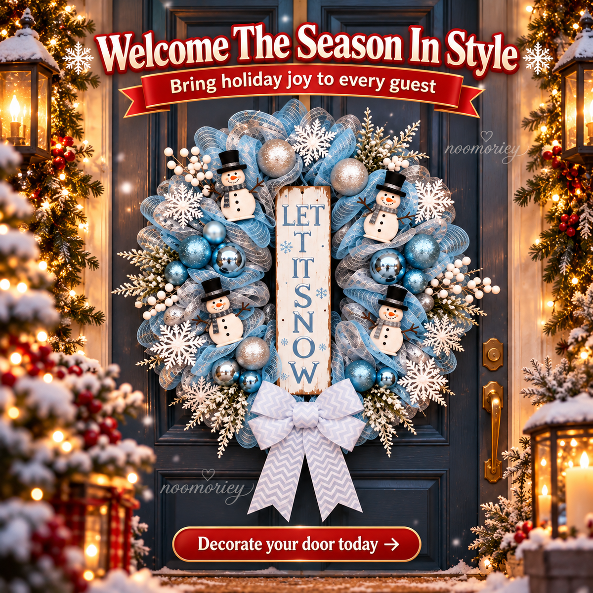 🔥49% Off Last Day-🎅 Merry Christmas Santa Wreath