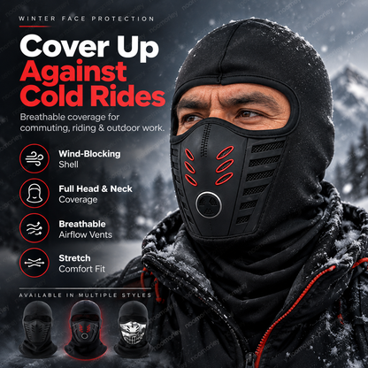 Unisex Fleece Full Face Balaclava – Windproof Winter Ski Mask