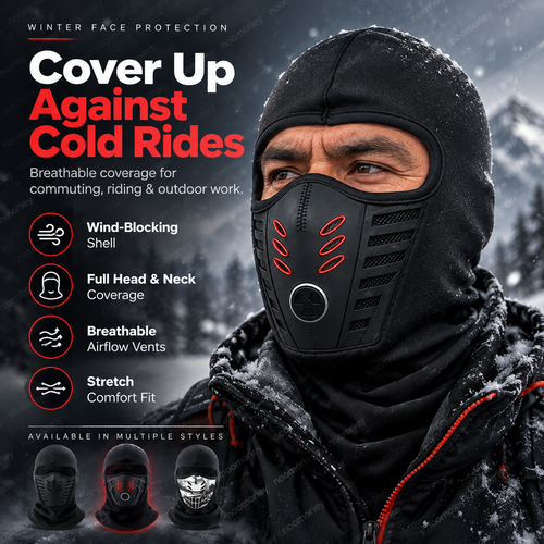 Unisex Fleece Full Face Balaclava – Windproof Winter Ski Mask
