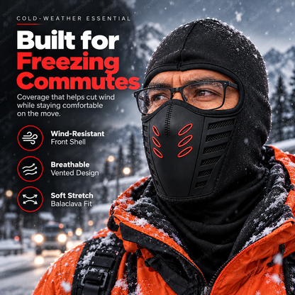 Unisex Fleece Full Face Balaclava – Windproof Winter Ski Mask