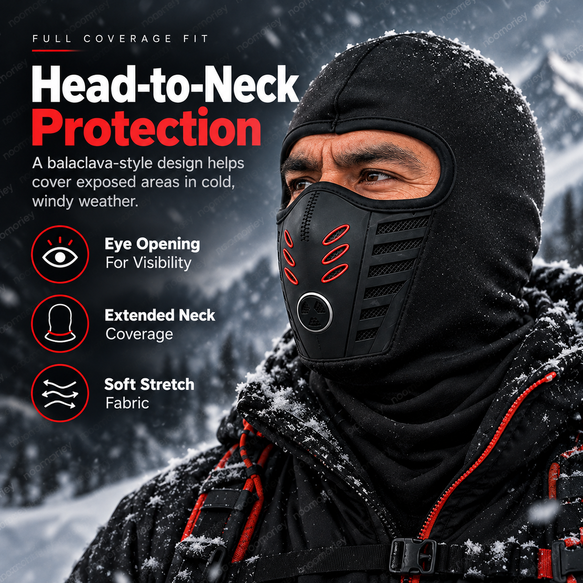 Unisex Fleece Full Face Balaclava – Windproof Winter Ski Mask