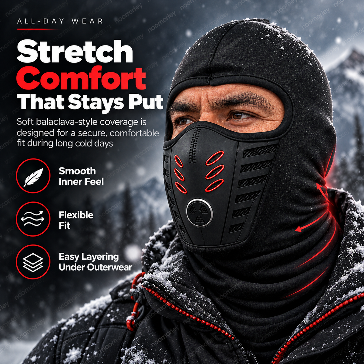 Unisex Fleece Full Face Balaclava – Windproof Winter Ski Mask