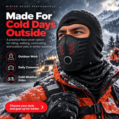 Unisex Fleece Full Face Balaclava – Windproof Winter Ski Mask