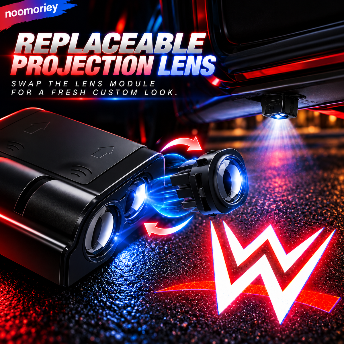 Car Door Welcome Projector Lights – Motion-Activated LED Laser Logo & Ambient Lighting