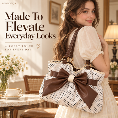 Women's Vintage Polka Dot Tote Bag