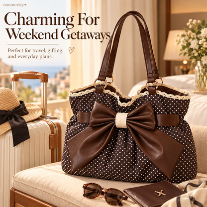 Women's Vintage Polka Dot Tote Bag