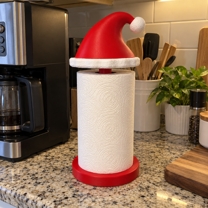 50% OFF🎅🎄 Santa Hat Paper Towel Holder – Festive Christmas Kitchen Decor ！！！🎁