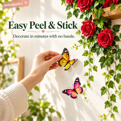 3D Rose Vine Wall Decals – Self-Adhesive Floral Wall Stickers for Bedroom & Living Room Decor