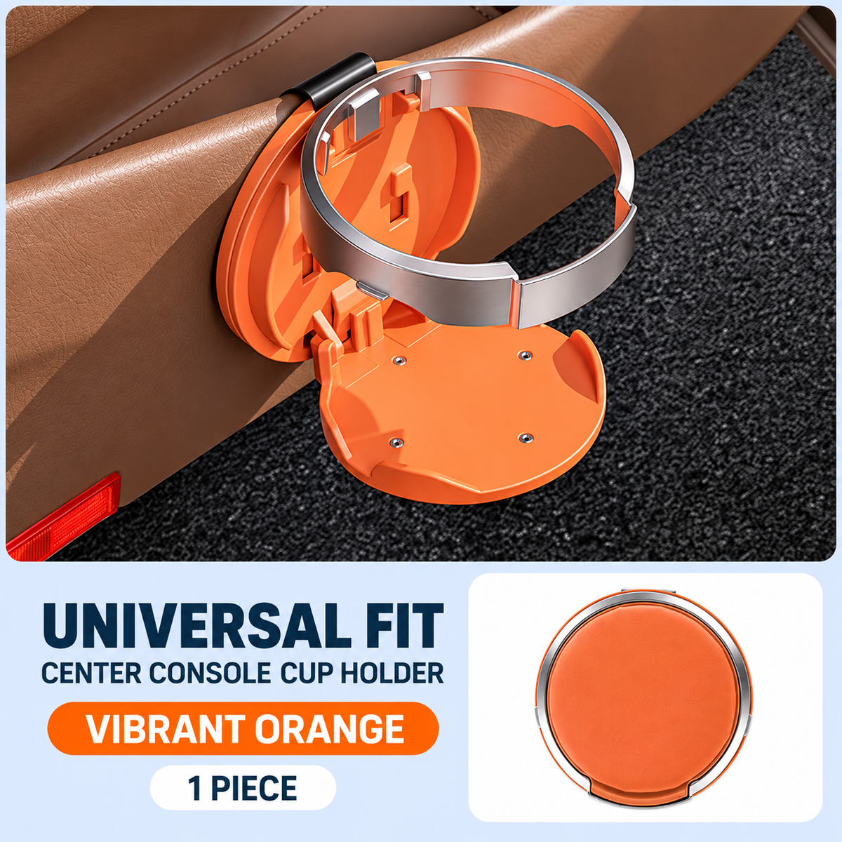 🚗 Universal Foldable Car Cup Holder – Space-Saving Drink & Phone Holder