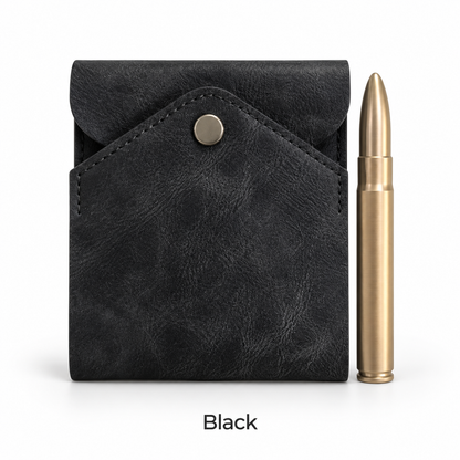Vintage Handmade Leather Wallet With Pen Slot