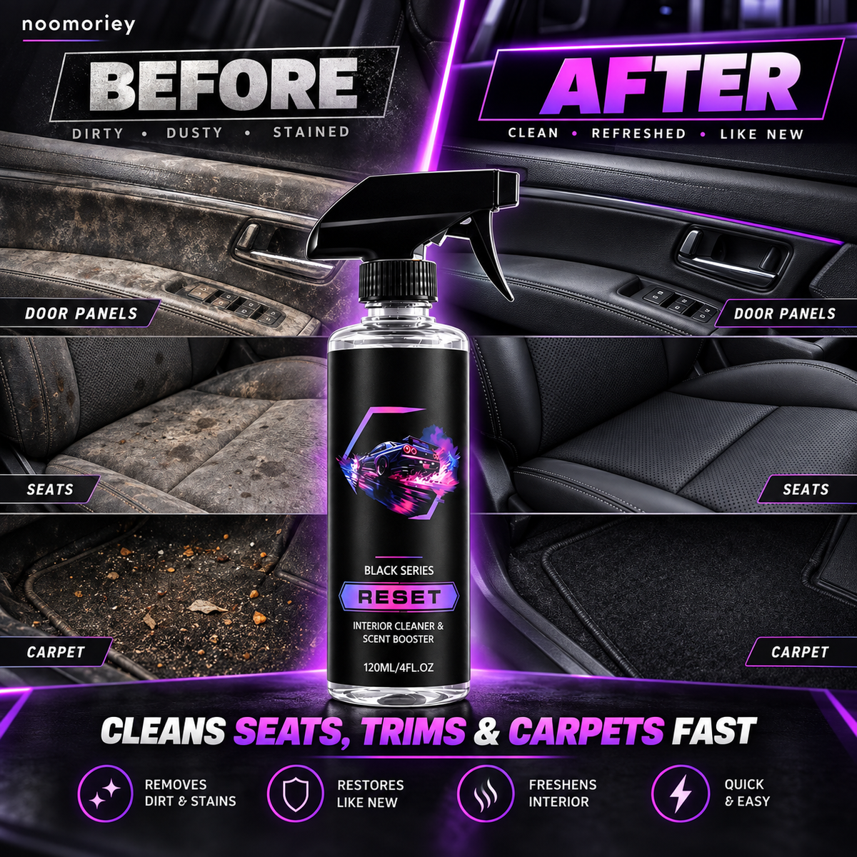 Car Interior Cleaner – Deep Clean, Restore & Protect