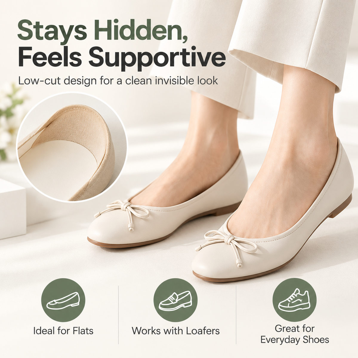 🧦 Cushioned No-Show Socks with Padded Support for Everyday Walking Comfort