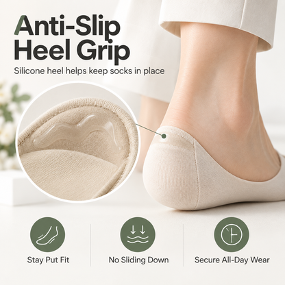 🧦 Cushioned No-Show Socks with Padded Support for Everyday Walking Comfort