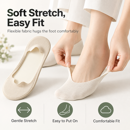 🧦 Cushioned No-Show Socks with Padded Support for Everyday Walking Comfort