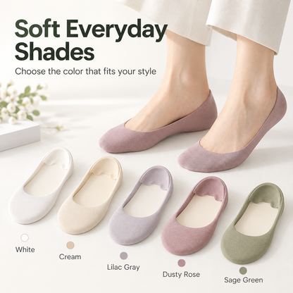 🧦 Cushioned No-Show Socks with Padded Support for Everyday Walking Comfort