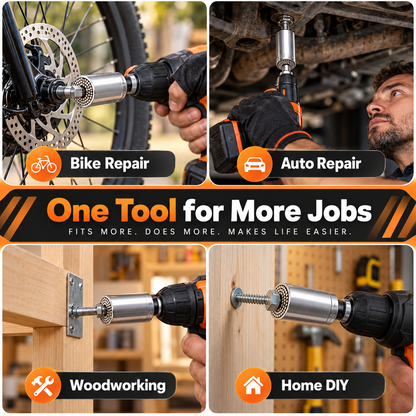 ⚙️ 7–19mm Universal Socket – Self-Adjusting Tool for Nuts & Bolts🧰