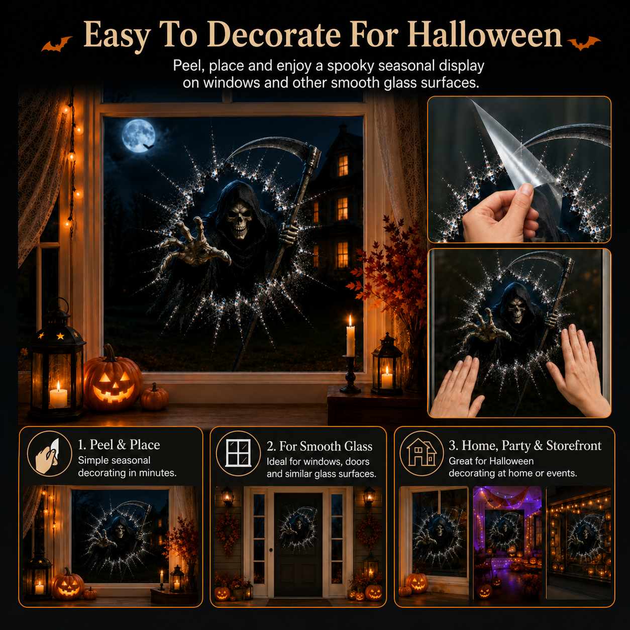 👻Halloween Day 50% Off -🎃 3D Haunted Window Break-In™ Halloween Clings