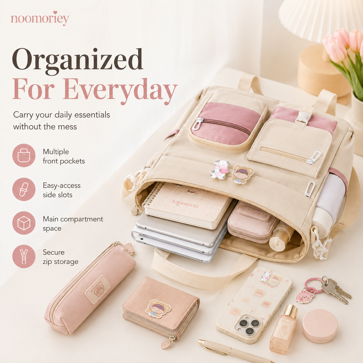 👜 Large Capacity Canvas Tote Bag – Casual Shoulder & Crossbody Bag for College, Work & Everyday Use