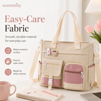 👜 Large Capacity Canvas Tote Bag – Casual Shoulder & Crossbody Bag for College, Work & Everyday Use