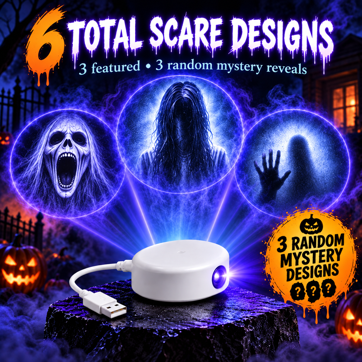 👻 Limited Time: 50% OFF – Halloween Ghost Window Projector, Spooky Effects for Home & Car