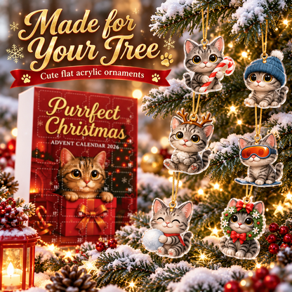 🐱 Purrfect Christmas Advent Calendar 2026 – 24 Days of Cat Ornaments 🎄