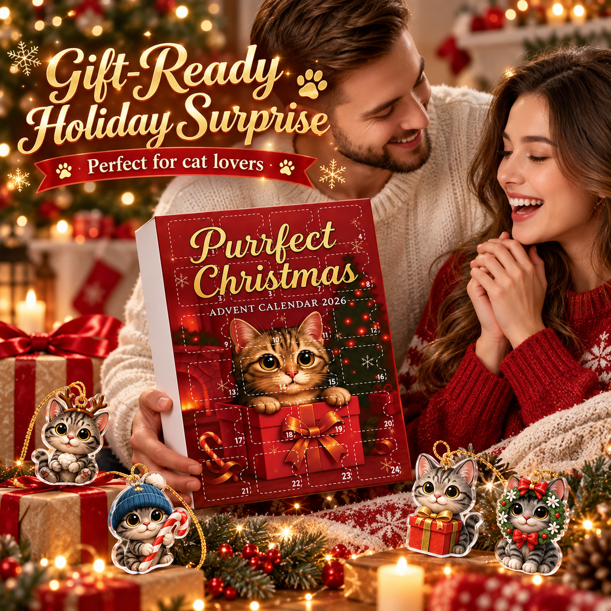🐱 Purrfect Christmas Advent Calendar 2026 – 24 Days of Cat Ornaments 🎄