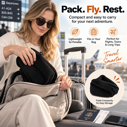 ✈️ 50% OFF 3-in-1 Travel Sleep Support – Blackout Eye Mask & Head Support