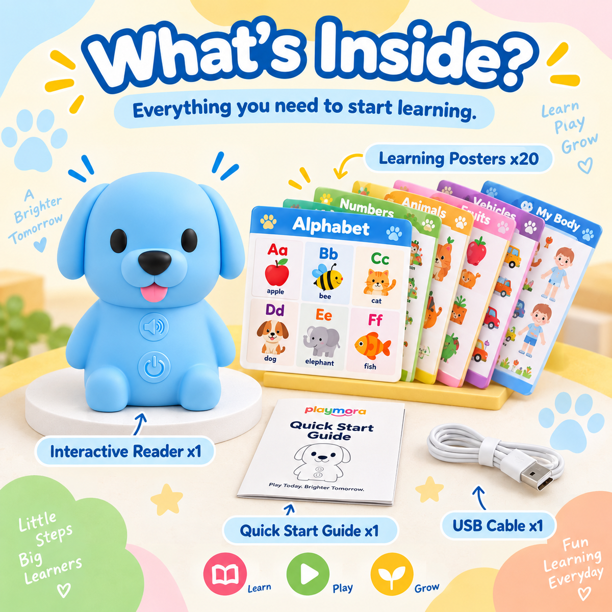 🔥 50% OFF Today 🎧 Talking Phonics Flash Card Set for Kids Smart Learning Toy with Voice Recognition