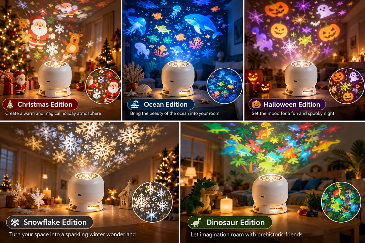 🎄 50% OFF Christmas Projection Night Light ✨ Create A Magical Holiday Wonderland At Home