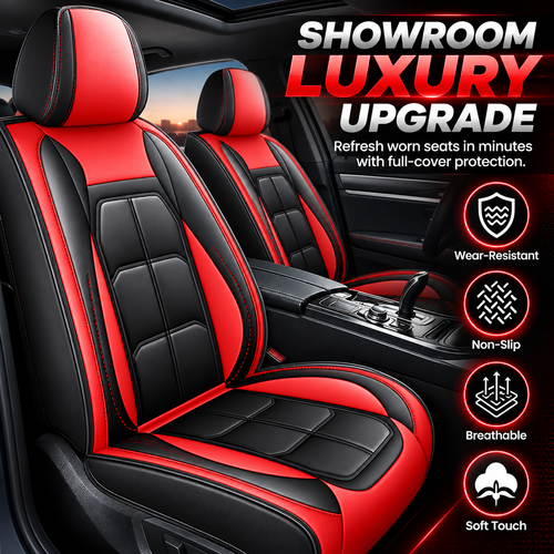 🏎️ 5-Seater Universal Leather Car Seat Cover Set