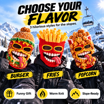 🤣🤣Funny Food Knit Balaclava – Warm Full-Face Ski Mask for Winter Adventures