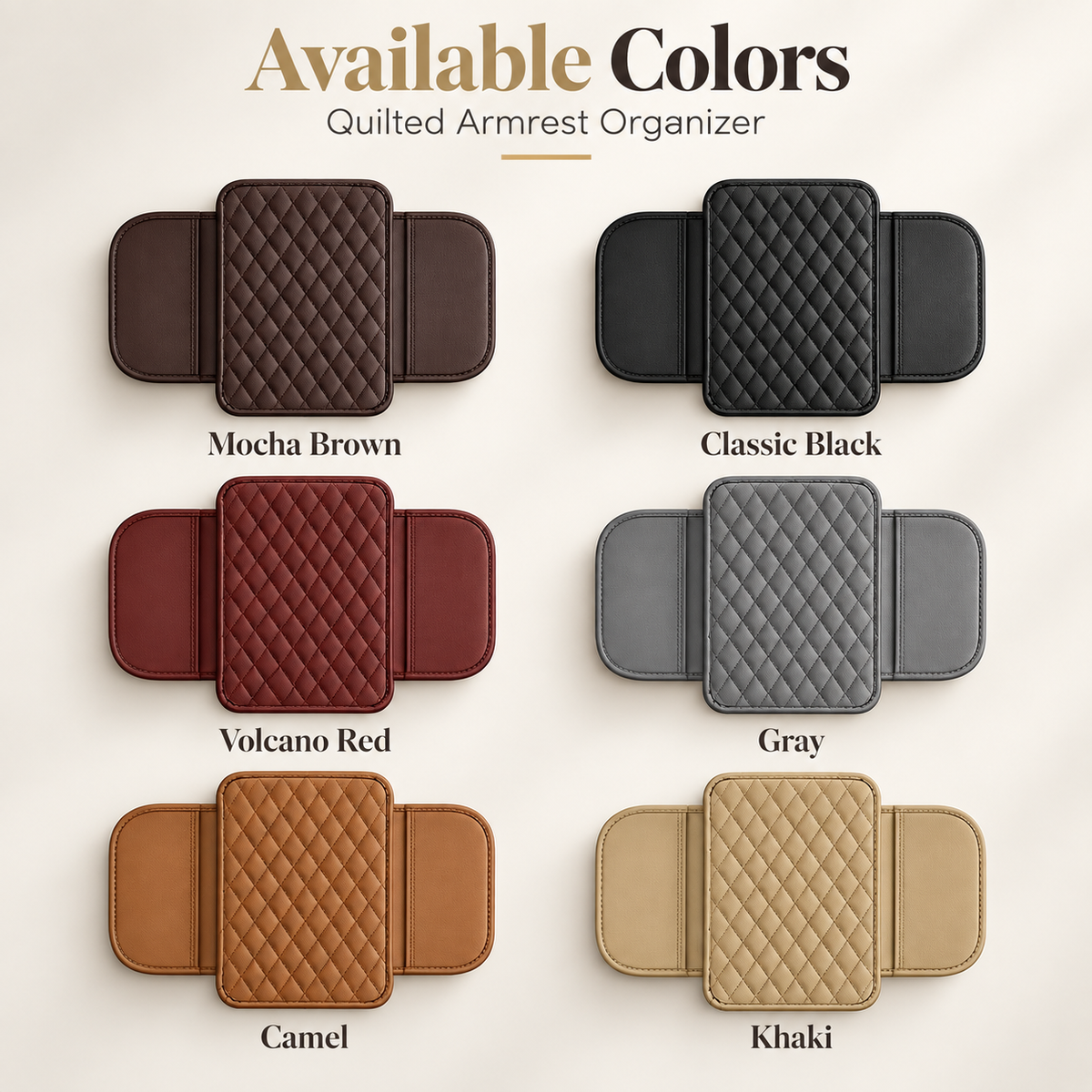 🚗 3-in-1 Car Armrest Cushion with Storage & Console Protection