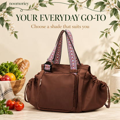 Expandable Tote Bag for Women – Large Capacity Multi-Pocket Work & Travel Bag