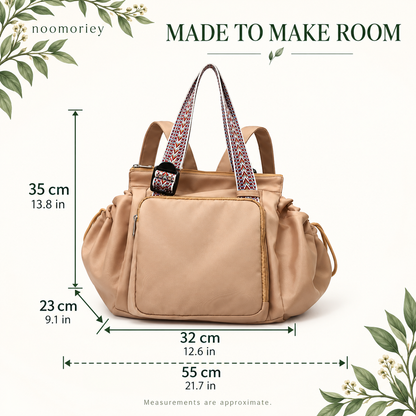 Expandable Tote Bag for Women – Large Capacity Multi-Pocket Work & Travel Bag