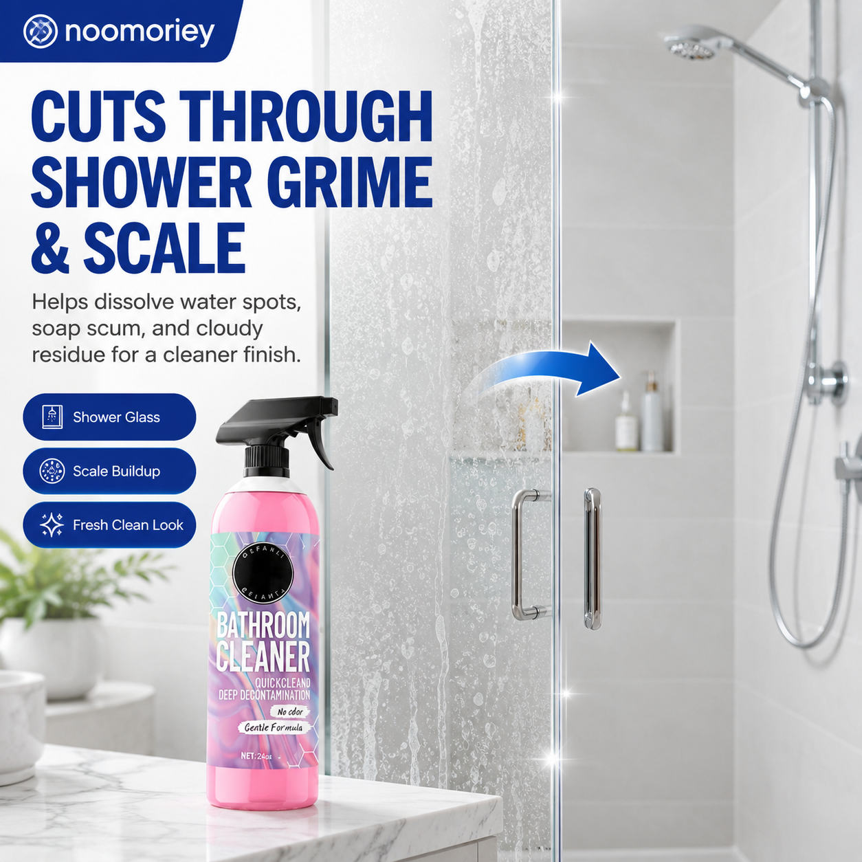 Bathroom Cleaner Powerfully Removes Limescale