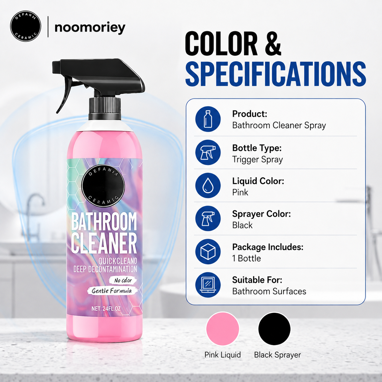 Bathroom Cleaner Powerfully Removes Limescale
