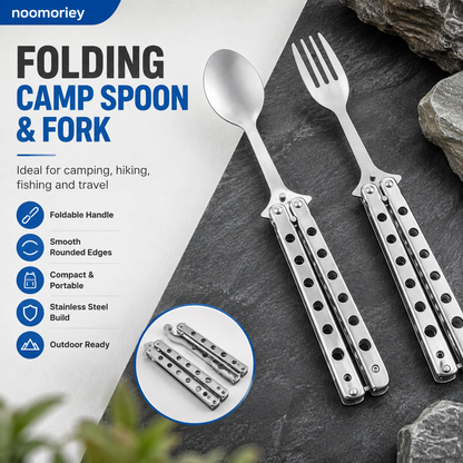 Interactive Flip-Handle Utensil – Fork & Spoon Styles | Flip, Lock & Eat 🍴