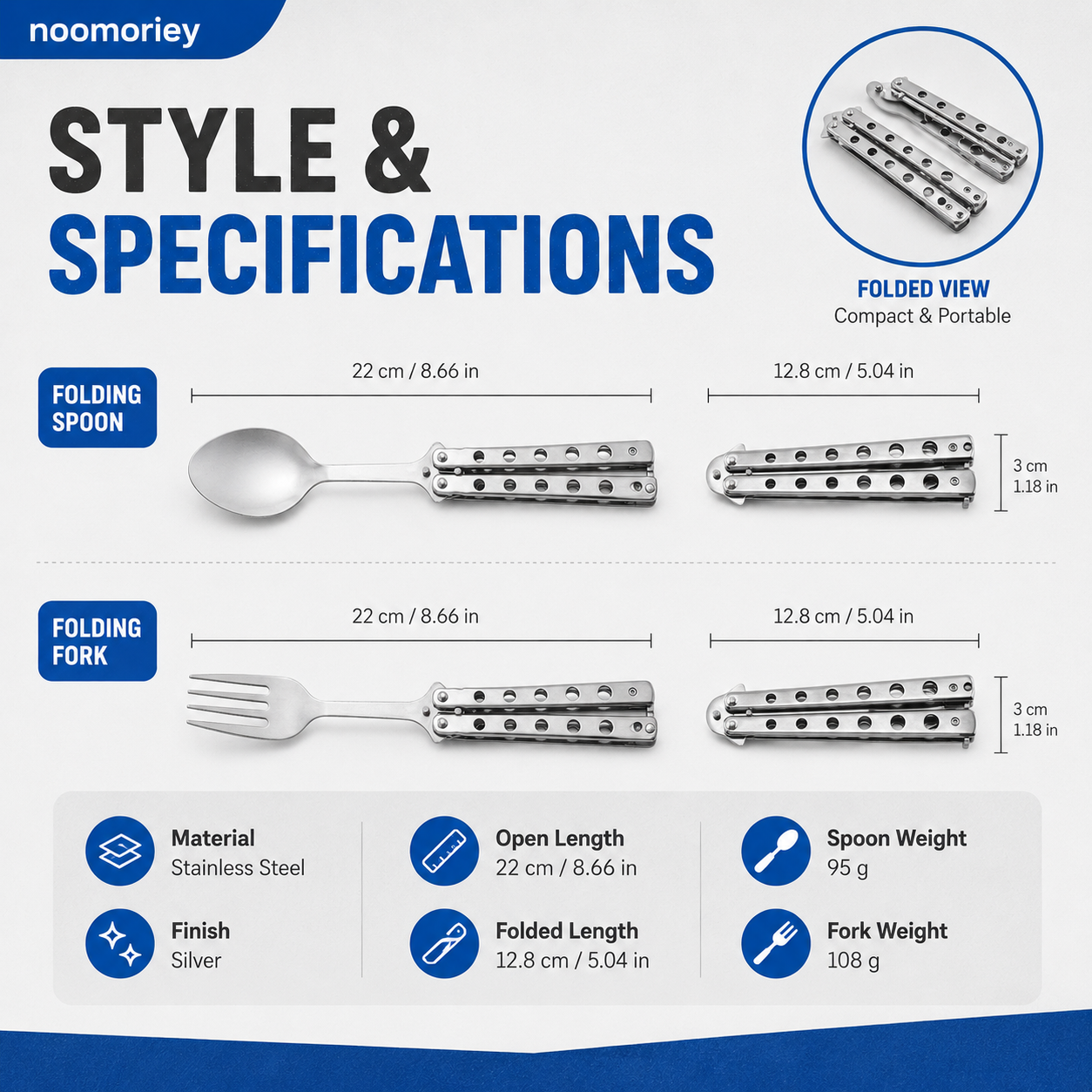 Interactive Flip-Handle Utensil – Fork & Spoon Styles | Flip, Lock & Eat 🍴