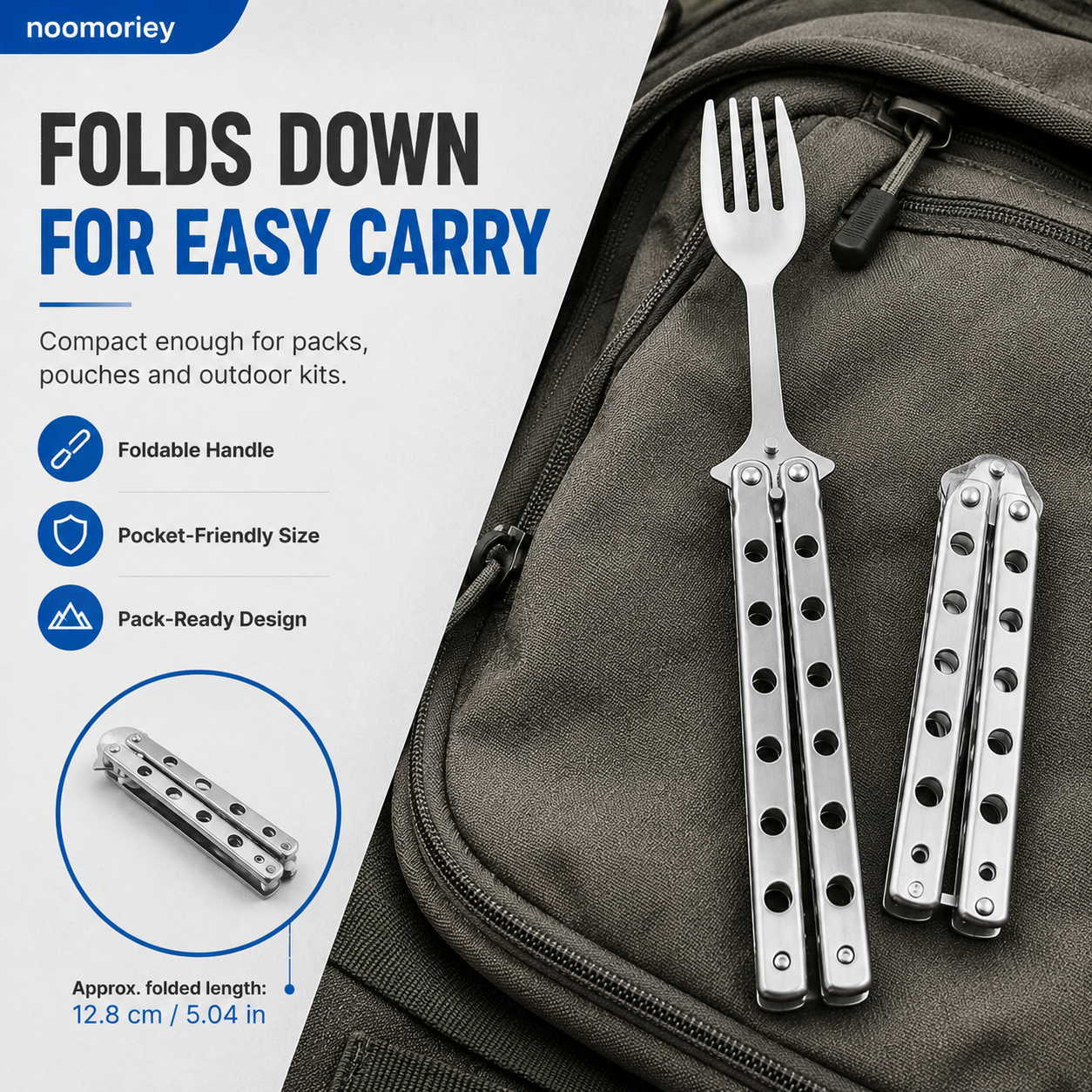 Interactive Flip-Handle Utensil – Fork & Spoon Styles | Flip, Lock & Eat 🍴