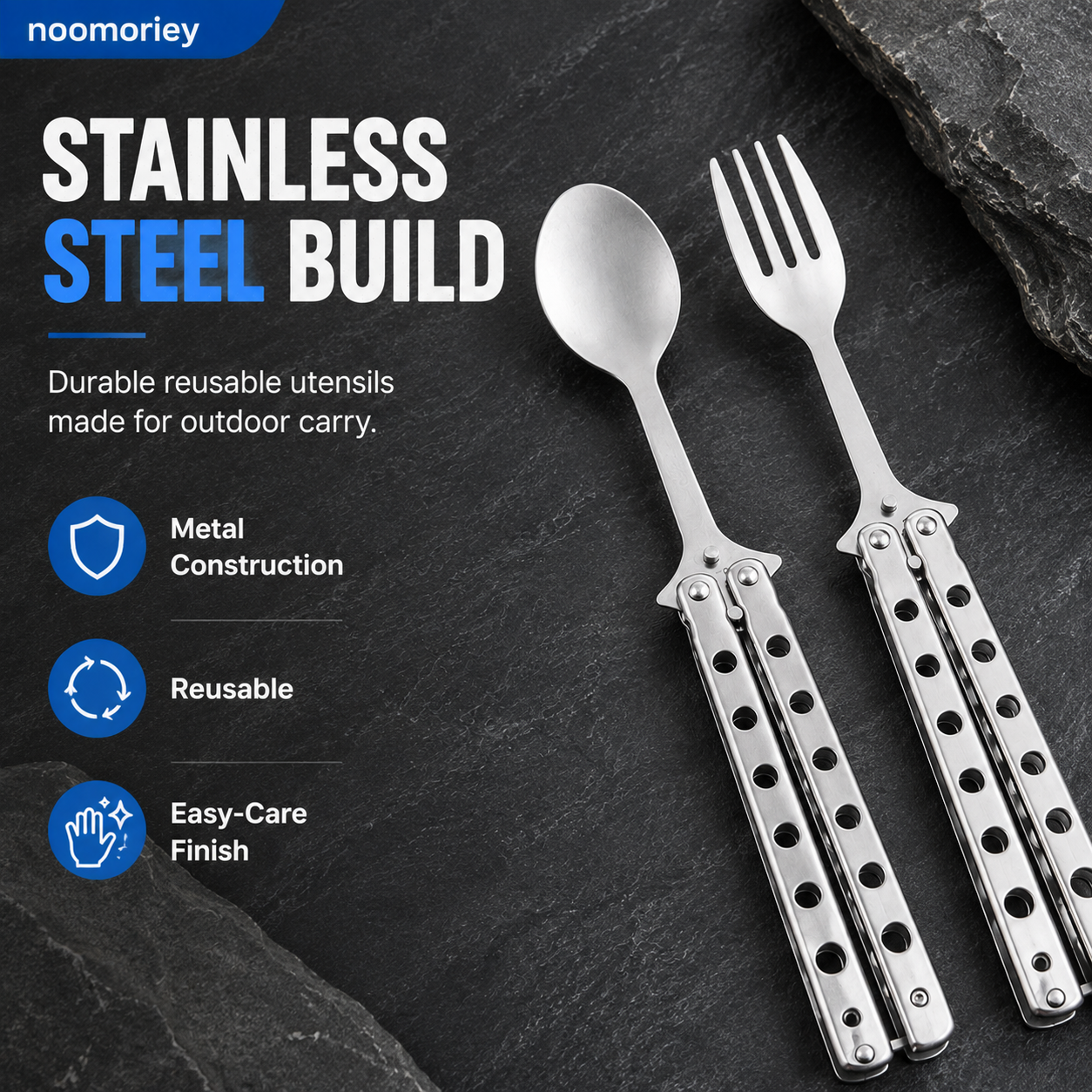 Interactive Flip-Handle Utensil – Fork & Spoon Styles | Flip, Lock & Eat 🍴