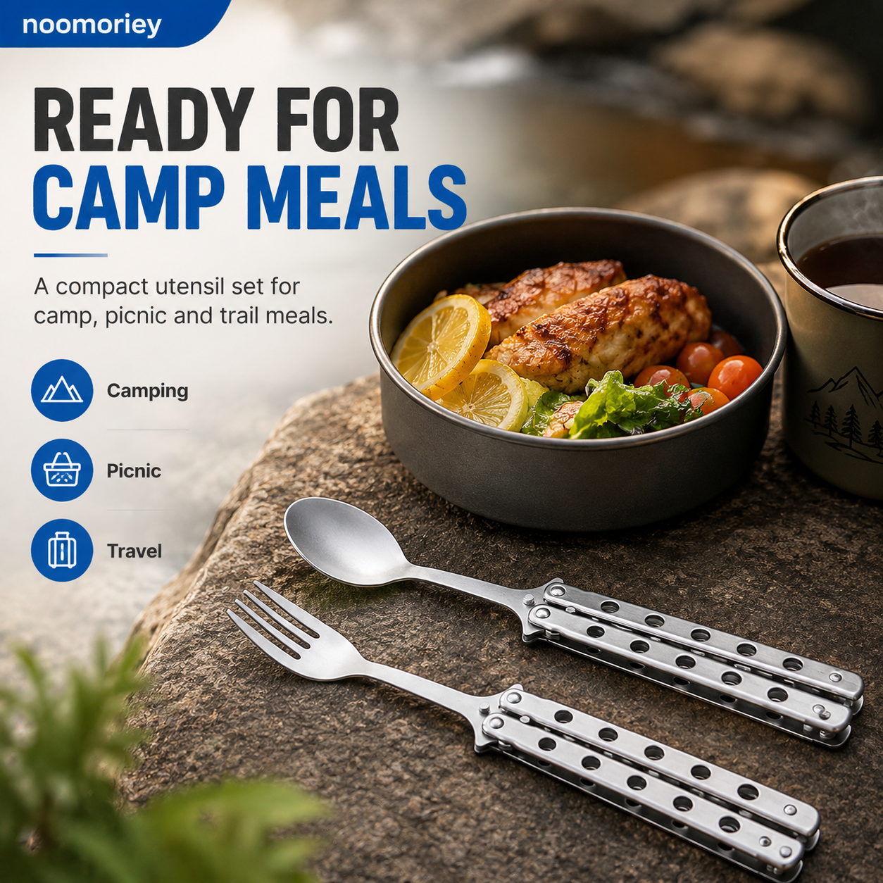 Interactive Flip-Handle Utensil – Fork & Spoon Styles | Flip, Lock & Eat 🍴