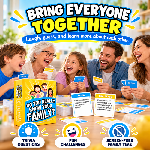😂 50% OFF Today! Do You Really Know Your Family? Fun Trivia Card Game for Game Night