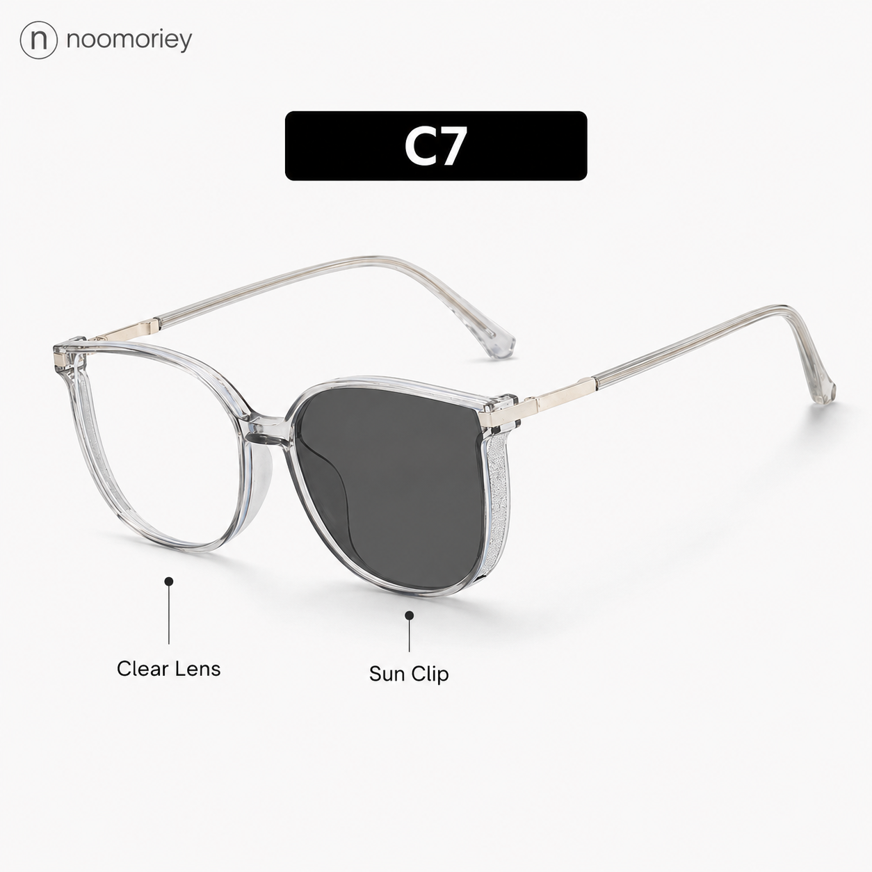 Unisex Daily Wear Semi-Rimless Metal Frame Blue Light Blocking Glasses - Lightweight, Comfortable, Photochromic PC Lenses