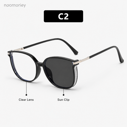 Unisex Daily Wear Semi-Rimless Metal Frame Blue Light Blocking Glasses - Lightweight, Comfortable, Photochromic PC Lenses