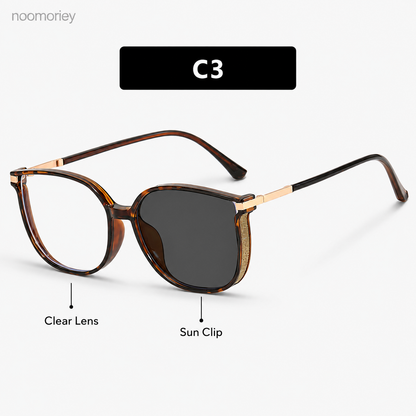Unisex Daily Wear Semi-Rimless Metal Frame Blue Light Blocking Glasses - Lightweight, Comfortable, Photochromic PC Lenses
