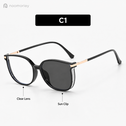 Unisex Daily Wear Semi-Rimless Metal Frame Blue Light Blocking Glasses - Lightweight, Comfortable, Photochromic PC Lenses