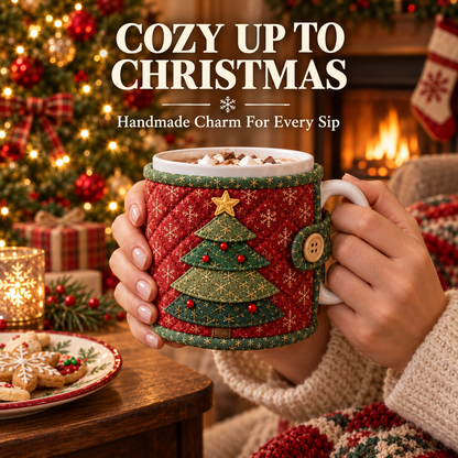 🎄☕️DIY Christmas Mug Cozy Sewing Kit🧵 – Create Your Own Festive Mug Cover✨❤️Add Cozy Holiday Charm to Your Favorite Mug🎉