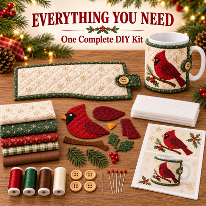 🎄☕️DIY Christmas Mug Cozy Sewing Kit🧵 – Create Your Own Festive Mug Cover✨❤️Add Cozy Holiday Charm to Your Favorite Mug🎉