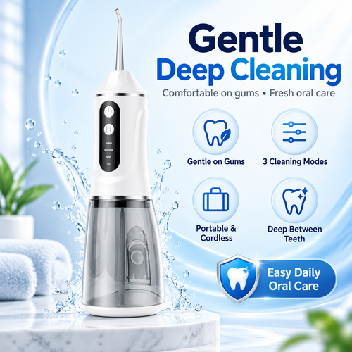 💦 50% OFF Cordless Water Flosser – Portable High-Pressure Oral Irrigator for Deep Cleaning
